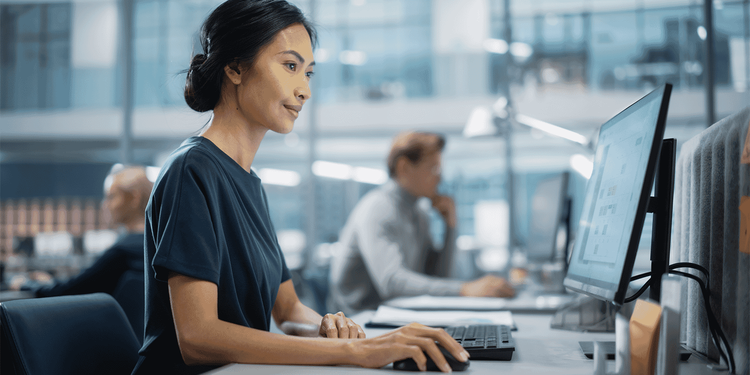 Photo of someone browsing  stats on a computer