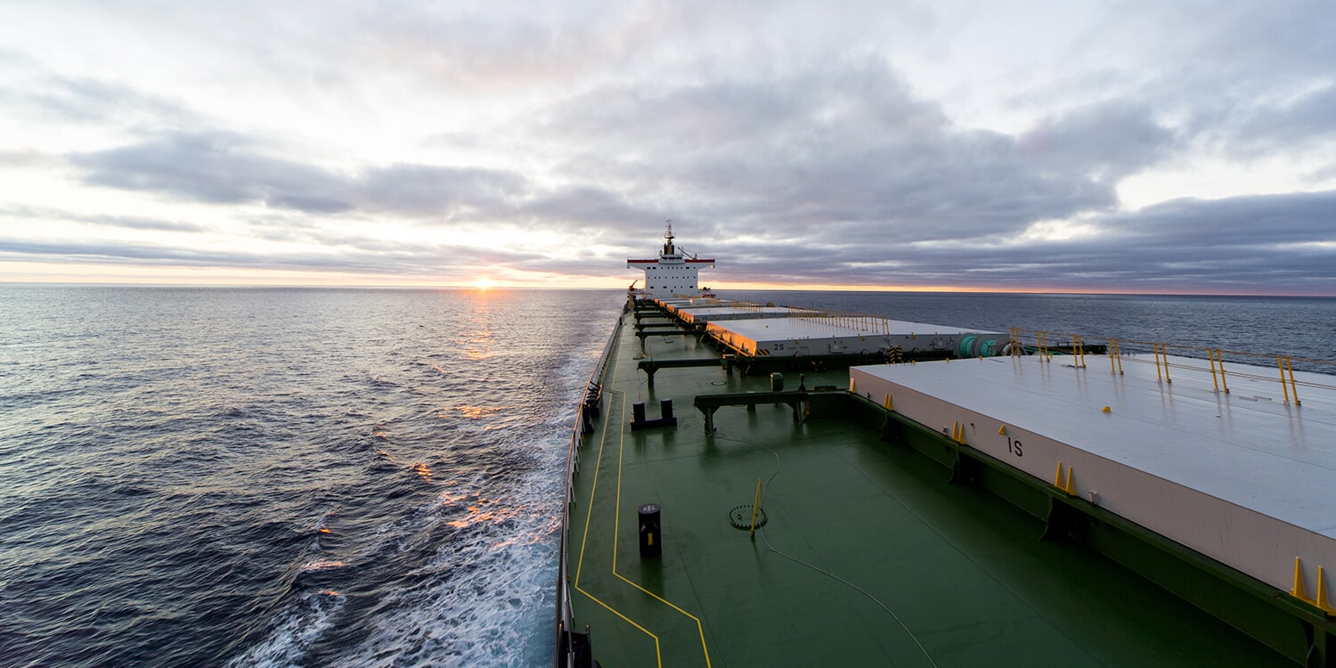 Photo of a tanker at sea