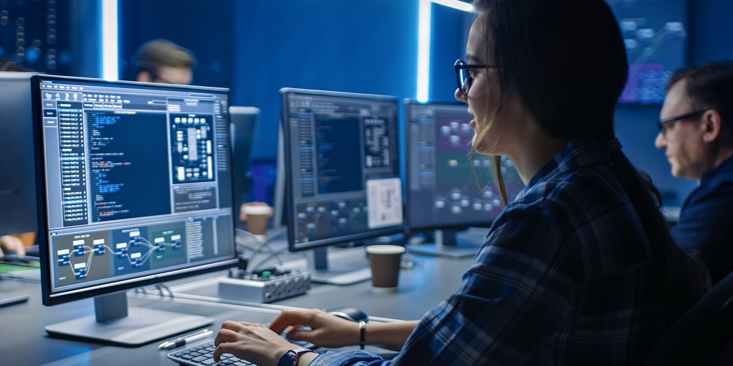 Software technicians at work