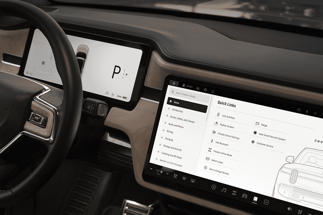 Rivian embedded vehicle documentation powered by MadCap Flare