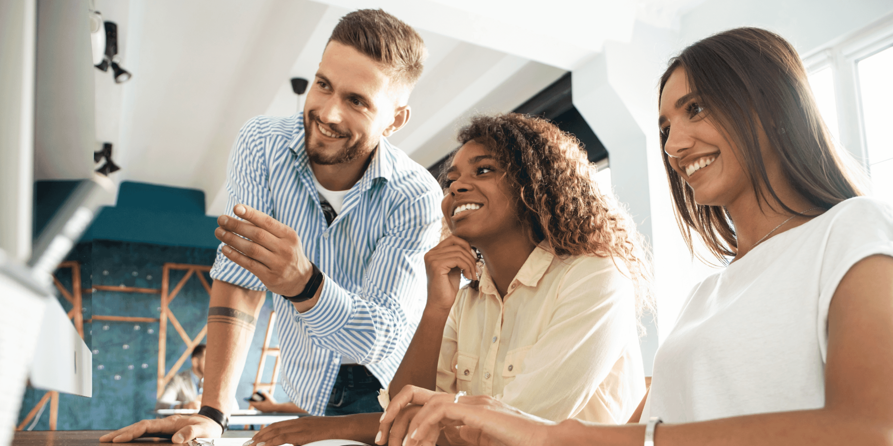 staff members working at desk
