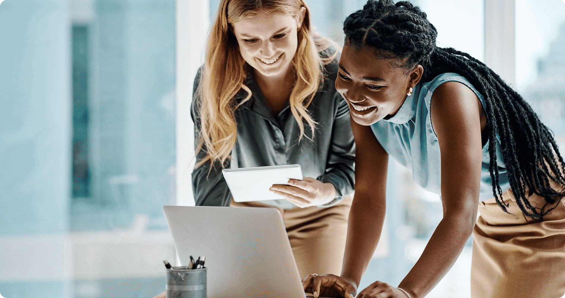 Women working on laptop