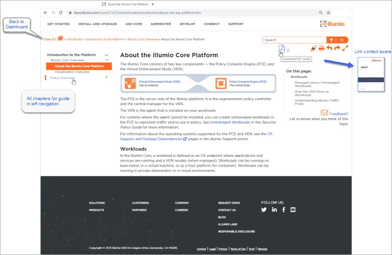 Illumio HTML5 guide / downloadable PDF.