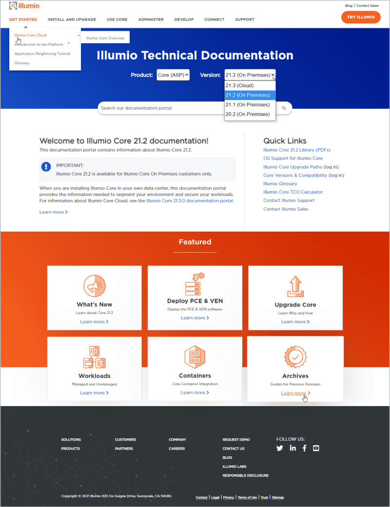 Screenshot of Illumio Core