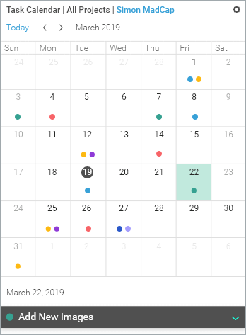 the new Madap Central task calendar