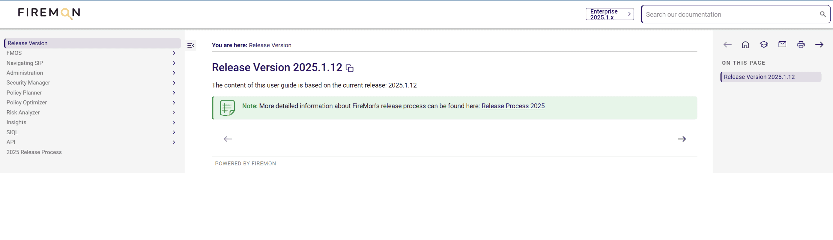 Screenshot of FireMon Page Layout 