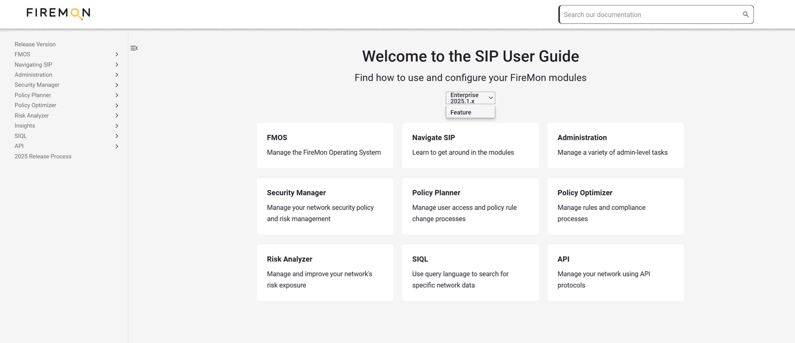 Screenshot of FireMon user guide
