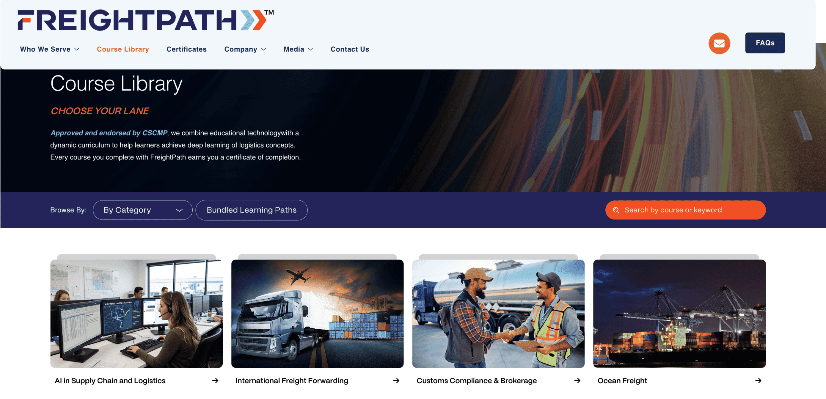 FreightPath Course Library Screenshot
