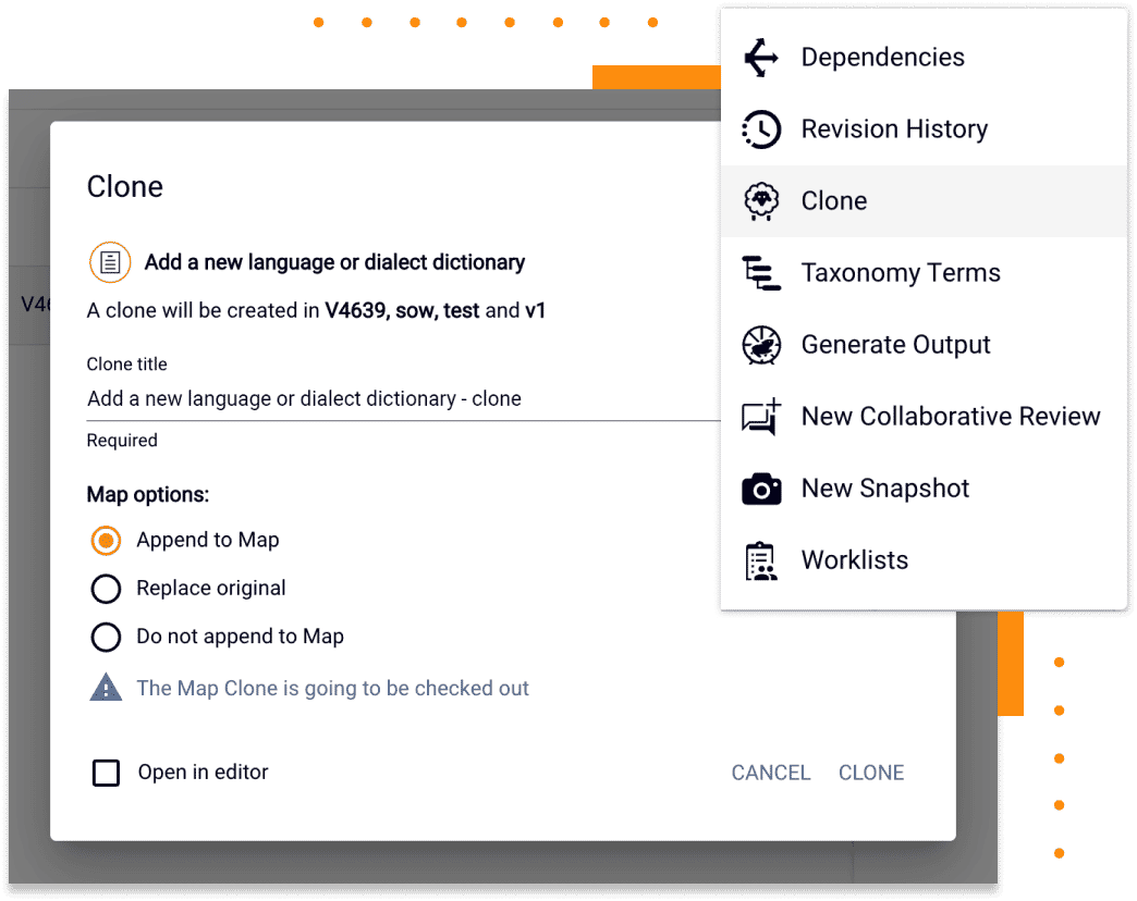 screenshot of using the clone tool