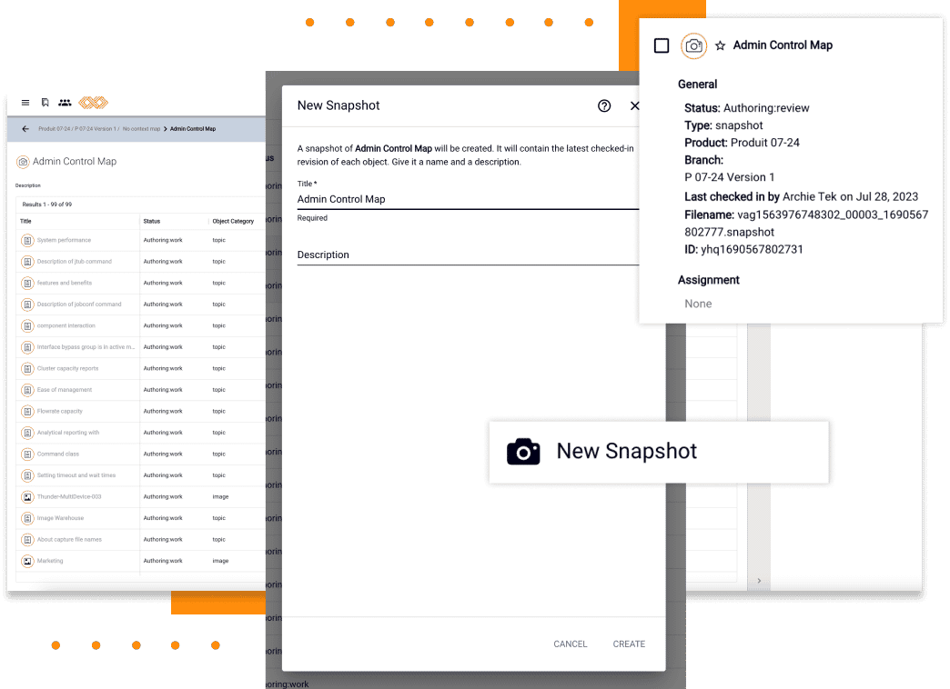 Snapshot UI being used to take snapshot