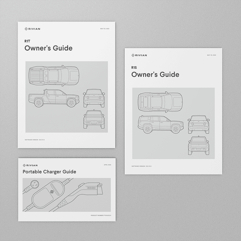 Rivian Owner's Guides PDF covers