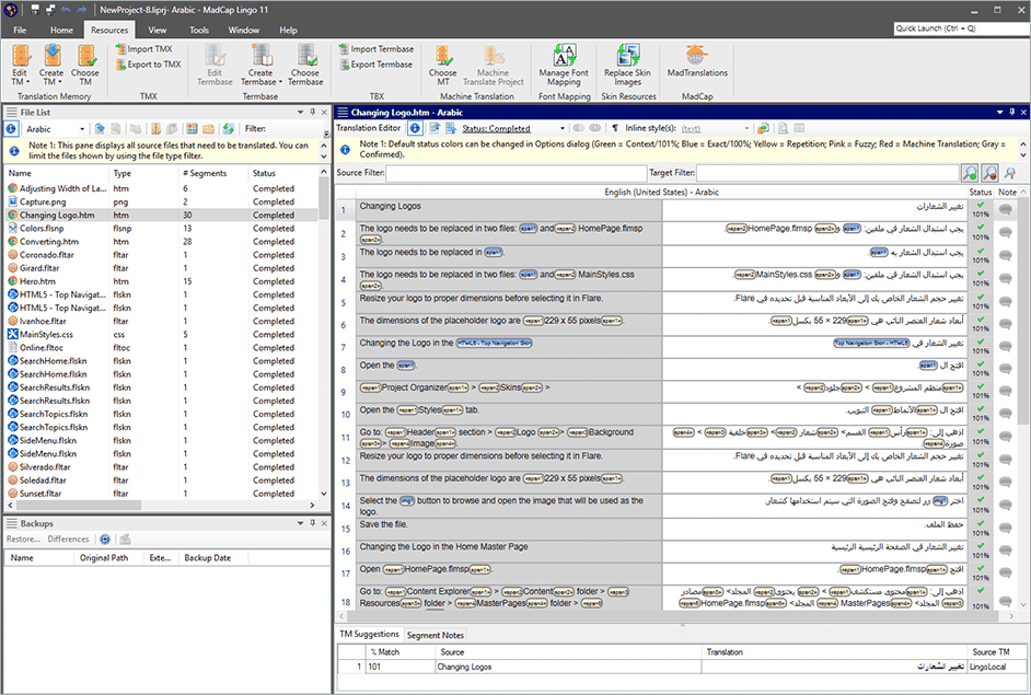 Translation Editor Screenshot