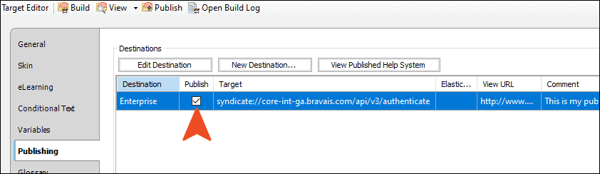 Publishing- to Syndicate Screenshot