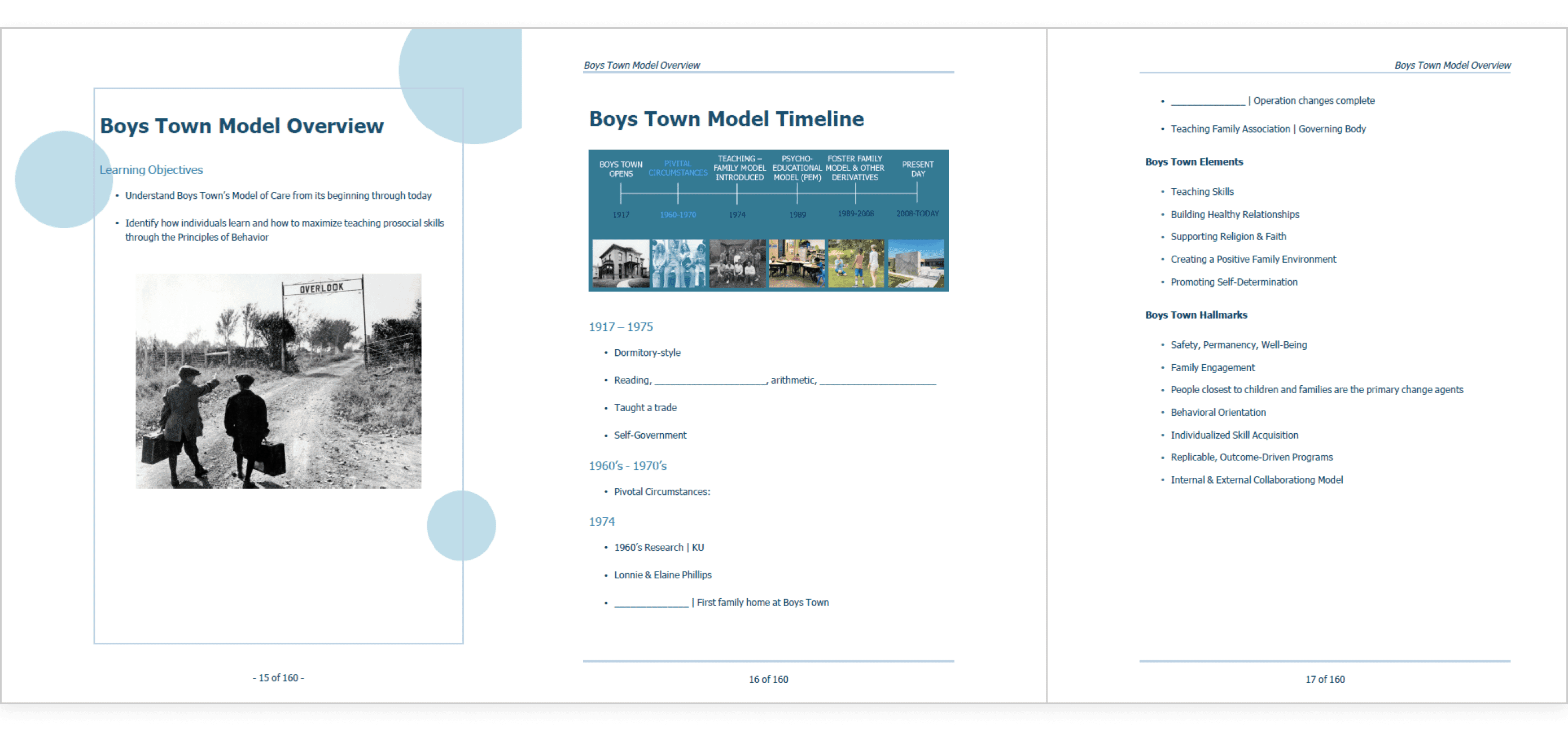 Screenshot of Training Manual