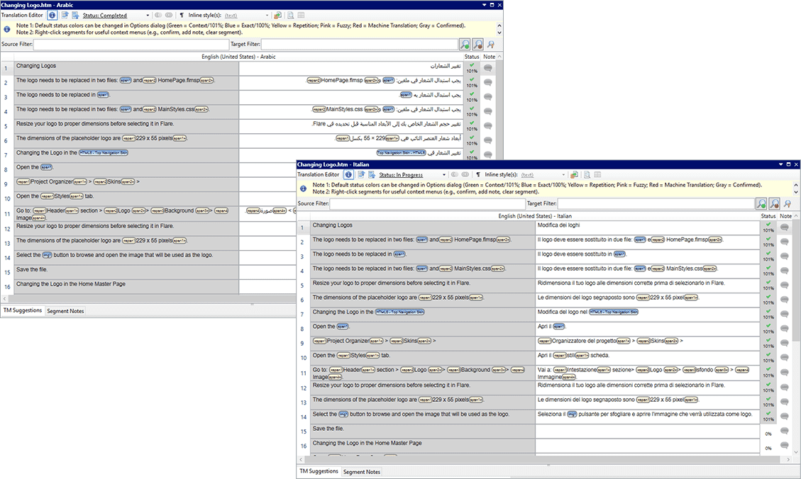 Multi-Language Translation Support Window