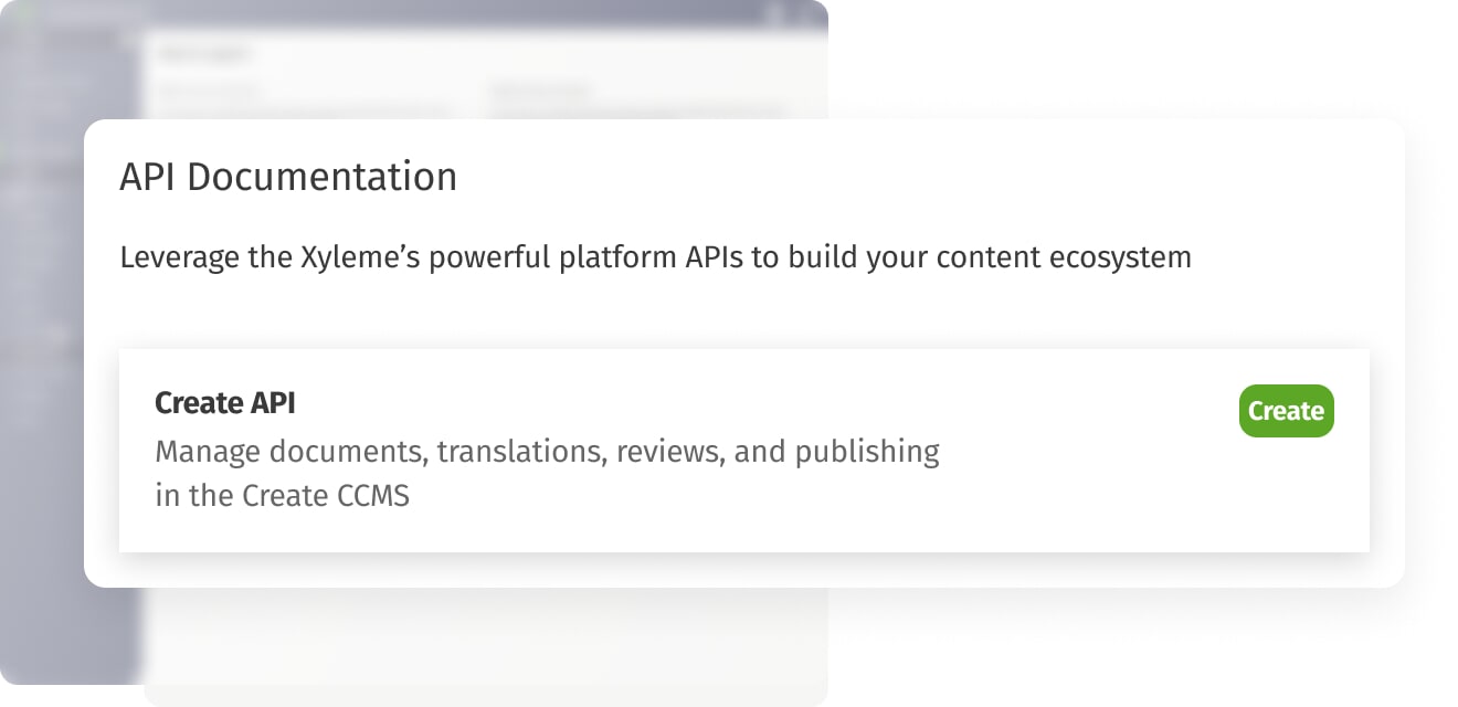 screenshot of a Create API