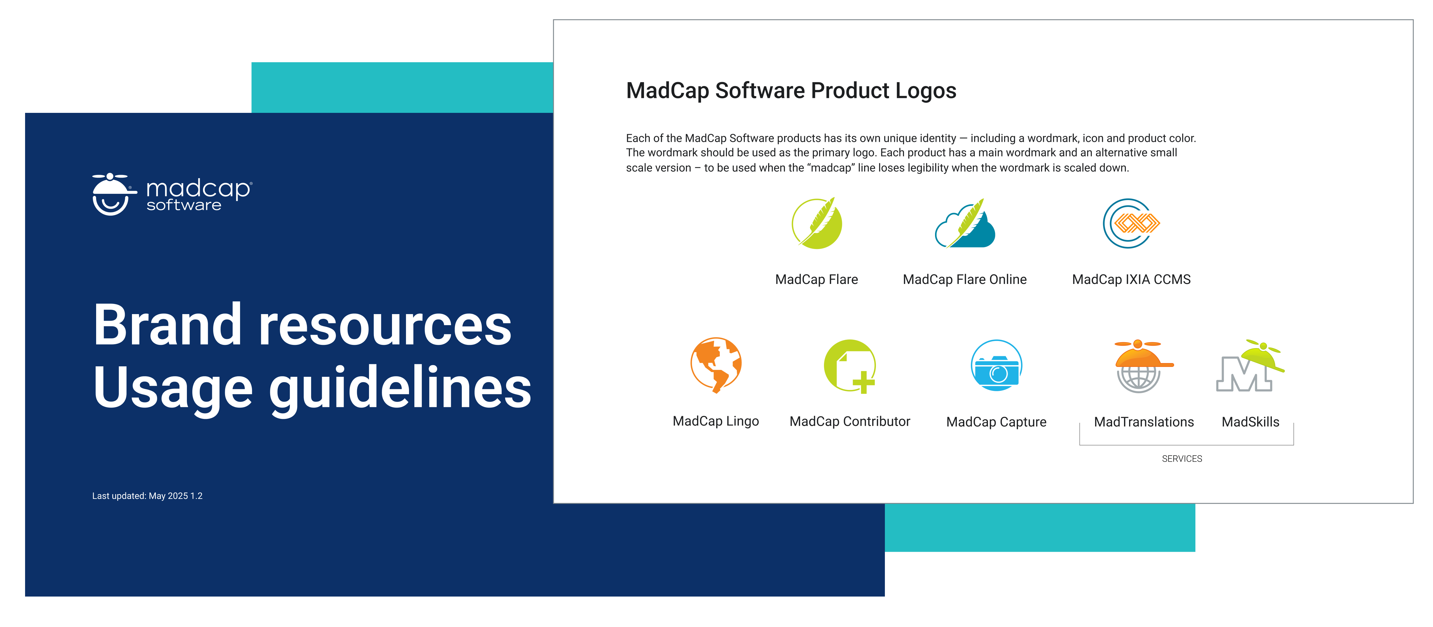 Brand Guidelines cover and inner page