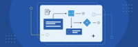 illustration showing a workflow from one box to the next